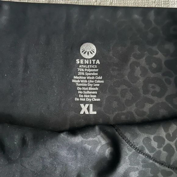 Senita Athletics Black Leopard Leggings - Picture 4 of 4